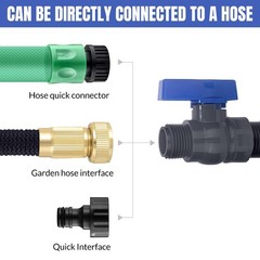 PVC Rain Barrel Spigot Kit 2 3/4 inch, 2Packs Ball Valve+Bulkhead Fitting
