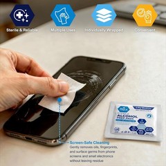 Sterile Alcohol Prep Pads, 70% Isopropyl, 200 Count (Pack of 1)