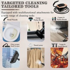Yuyongr Handheld Steam Cleaner, 2500W, 3-Level Adjustable Steam Control, 1.9