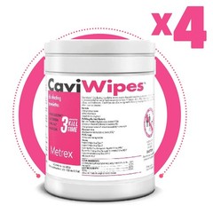CaviWipes Surface Disinfectant Wipe Canister Alcohol Scent 160 Ct 13-1100 (4X)
