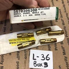 Gatewood, Needle Jet, Brass Nozzle, Stainless Tip, 0.020, Lot of 5 1137 20×2 Tip