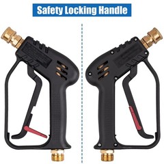 Pressure Washer Gun, Max 4000 PSI with 5 Colorful Nozzles, 1/4″ Quick black
