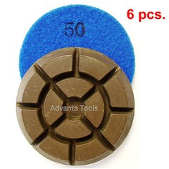 3” Dry Diamond Polishing Pad for Concrete Floor – 50 Grit / 6pcs