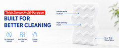3X Density Magic Sponge Eraser, 100 Pack Melamine Sponge Cleaning Eraser Bulk,