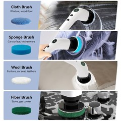 Swyprrix Electric Bathroom Cleaning Brush, Cordless Extended, White and Black