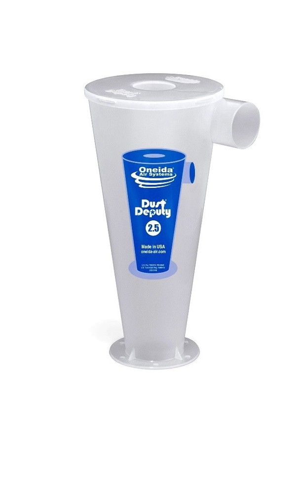 Oneida Air Systems Dust Deputy 2.5 DIY Cyclone Separator, Accessory Only, Clear