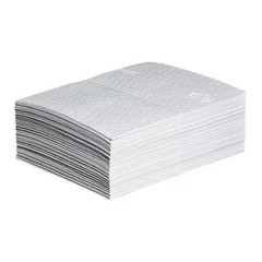 Pig Mat414 Sorbent Pad, 11 Gal, 15 In X 20 In, Oil, White, Polypropylene