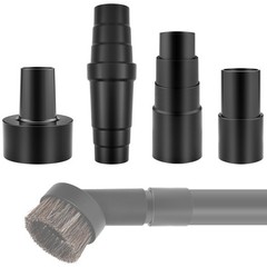 4 Pcs Black Universal Vacuum Hose Adapters 1-1/4 1-3/8 1-1/2 Inch Set