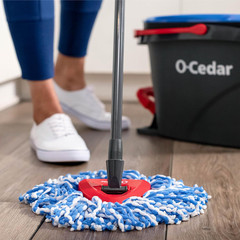 O-Cedar Rinseclean Spin Mop Bucket System Clean Water Removes 99% of Bacteria