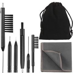 Mudder 7 Pieces Hearing Aid Amplifier Cleaning Tools, 8 Piece Set, Black