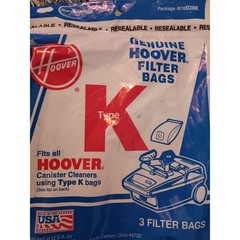 Hoover VacuumFilter bags 3-pack Canister cleaners Type K 4010028K Household New