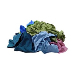 Recycled Color Knit T-Shirt Wiping Rags – 50 lbs. Case 2×25 lbs. Compressed Bags