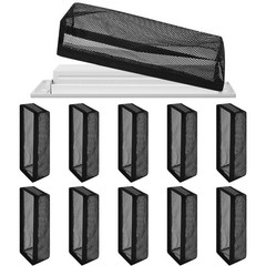 Zonon 12 Pcs Floor Register Trap Cover Vent Screen for 4 x 10 inch, Black