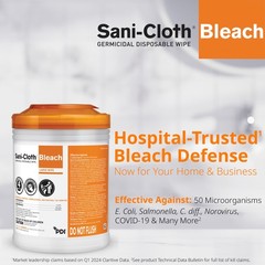 18 Canisters Case Sani-Cloth PDIP54072 6×10.5 65 Disinfecting Wipes per Canister