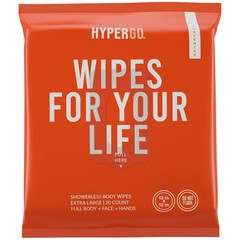 HyperGo Full-Body Rinse-Free Hypoallergenic 20 Count (Pack of 1), White