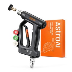 AstroAI Short Pressure Washer Gun with Swivel – High Short, Black
