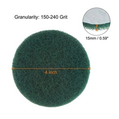 8pcs Drill Power Brush 4 Inch Tile Scrubber Scouring Pads 150-240 Grit