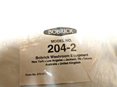 Bobrick B-204-2 Vinyl Shower Curtain ONLY – 42″ WIDE LESS RINGS AND BAR