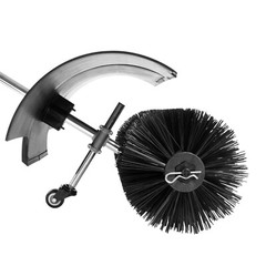 52cc 2 Stroke Gas Power Sweeper Broom Driveway Turf Grass Snow Cleaning Machine