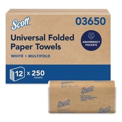 Scott 03650 9.2″ x 9.4″ Multi-Fold Towels – White (3000/CT) New