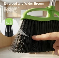Soft Bristles Green Angle Broom with Long Handle Indoor Sweeping