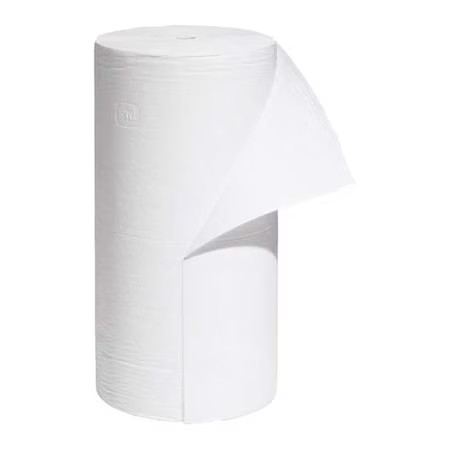 Pig Mat419 Sorbent Roll, 40 Gal, 30 In X 300 Ft, Oil, White, Polypropylene