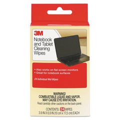 3M CL630 7″ x 4″ 1-Ply Notebook Screen Cloth Cleaning Wet Wipes (24/PK) New