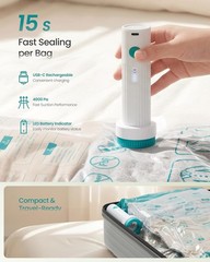 Vacuum Storage Bags, Rechargeable Portable Electric Pump, Space Saver Vacuum