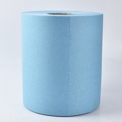 1Roll 500 Sheets Blue Non-Woven Fabric Wipes Oil/Water-Absorbent Lint-Free Paper