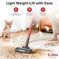 Tipdiy Cordless Vacuum Cleaner Self-Standing 40Kpa Stick Vacuum Cleaners For