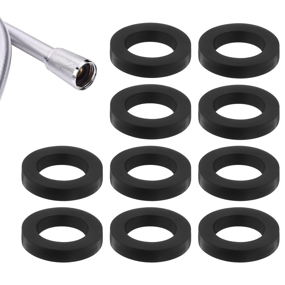 10PCS Shower Head Gasket, Black Hose Washers, 3/4 Inch 0.78 inches