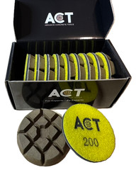 3″ 200 Grit Resin Diamond Polishing Pads – Concrete (Set-12)