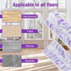 20 Pack Power Mop Refill Pads for Swiffer 15.25 inches wide, 20 Count Purple