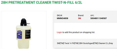 Case (6) 3M™ Scotchgard™ 28H Carpet Pretreatment Cleaner 2 Liter Concentrate