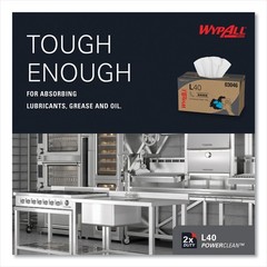 WypAll 03046 10.8 in. x 10 in. POP-UP Box L40 Towels – White (810/Carton) New