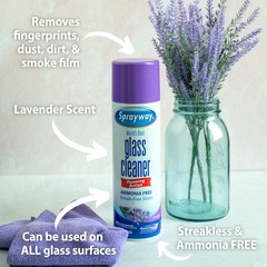 Sprayway Glass Cleaner Lavender Scent Foaming 19 Ounce (Pack of 1), Purple