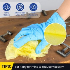 CAREGY 48Pcs Tack Cloth for Removing Dust from Woodworking, 48PACK, Yellow