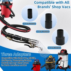 25FT Universal Shop Vac Extractor Hose Kit Adapter Wet-Dry Carpet UpholsteryAuto