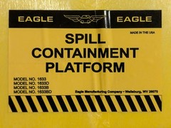 NEW EAGLE 1633D Spill Platform with Drain, 15 gal., 1 Drum 35U064, 26.25 x 26 In