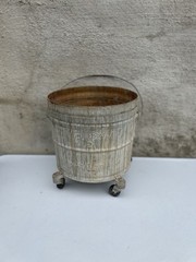 Vintage Geerpres Wringer Inc 2 Gallon Galvanized Mop Bucket Industrial Planter
