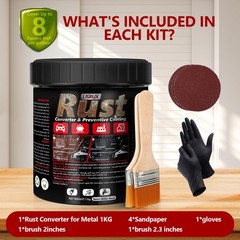 4-in-1 Rust Converter Metal Primer, 34 Fl Oz Black Rust Inhibitor Paint for …