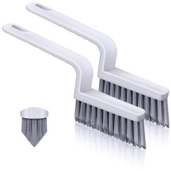 Lumkew Grout Cleaner Brush V Shape, Stiff Cleaning Brushes for White