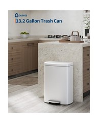 Garvee 13 gal / 50 L Metal Kitchen Trash Can with Lid, Large Rustproof Garbag…
