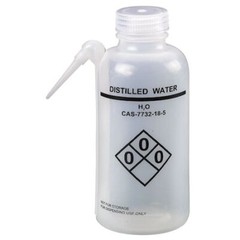 Lab Safety Supply 24J890 Translucent, Wash Bottle 16 Oz., 4 Pack