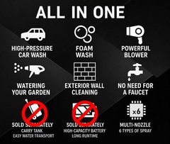 Assault SD01 HighPressure Washer with Blower without 18V Makita battery & chg