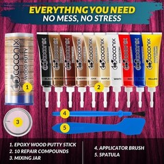 Coconix Floor & Furniture Repair Kit | 1 Count (Pack of 1), Multi-coloured