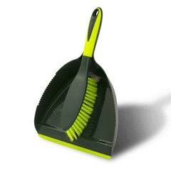 Pine-Sol Dustpan and Brush Set | Nesting Snap-On Design | Portable, Green