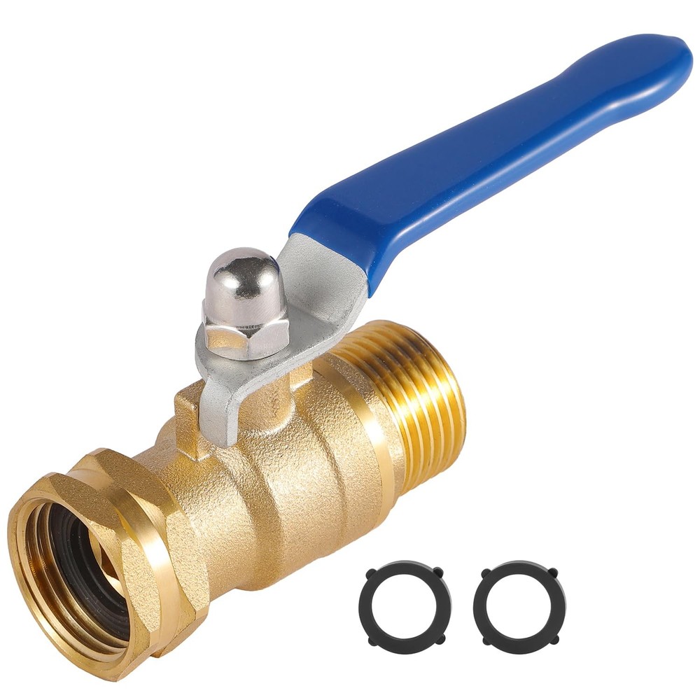 BILAL Heavy Duty Garden Hose Shut Off Valve with Long Handle, High Flow Hose Bal