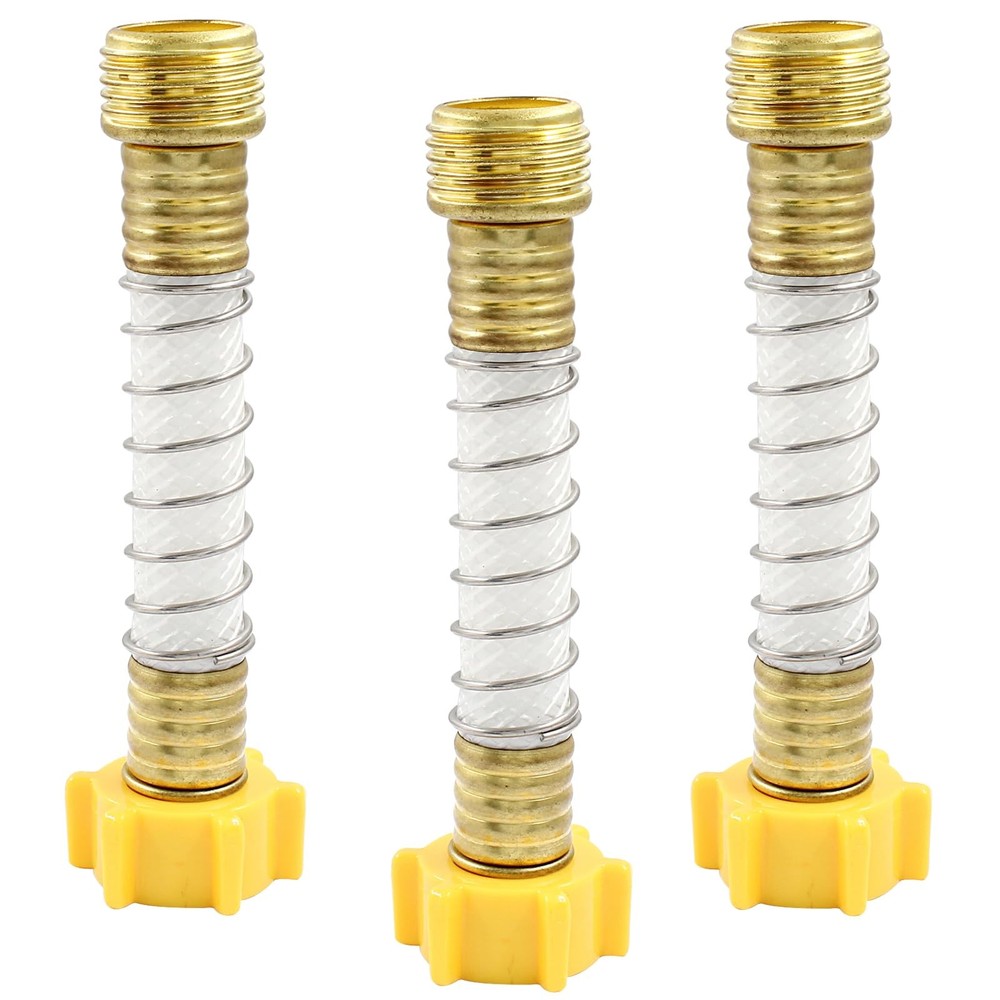 Jiozermi 3 Pcs Flexible Hose 14.5 cm long and in diameter, Yellow