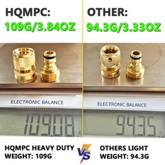 HQMPC Garden Hose Quick Connect Solid Brass Connector 6 Sets, Gold